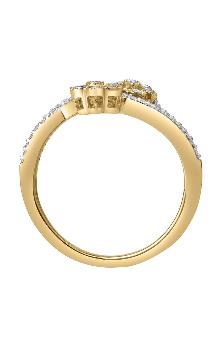 LuvMyJewelry Golden Blossom 0.30 Ct Natural Diamond 10K Gold Ring, Alternate, color, 10K Yellow Gold