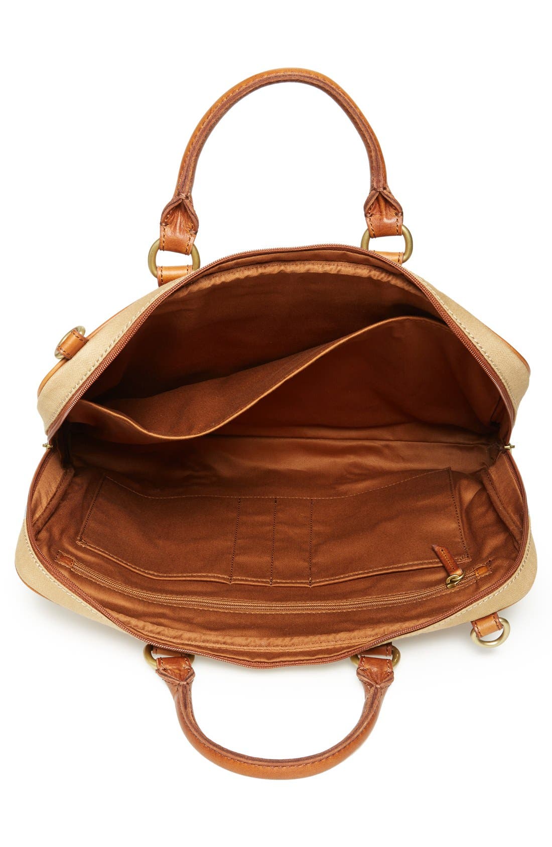 'Estate' Herringbone Briefcase, Alternate, color, KHAKI