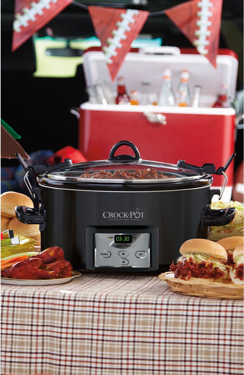 Crock-pot 7-Quart Cook & Carry Slow Cooker, Alternate, color, Black