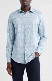 Bugatchi Jimmy OoohCotton® Abstract Floral Button-Up Shirt