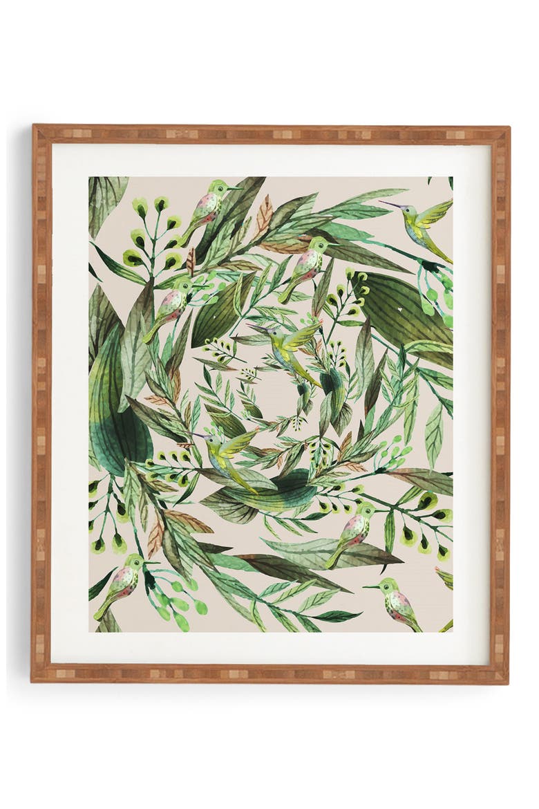 Nature in Circles Framed Wall Art, Main, color, GREEN