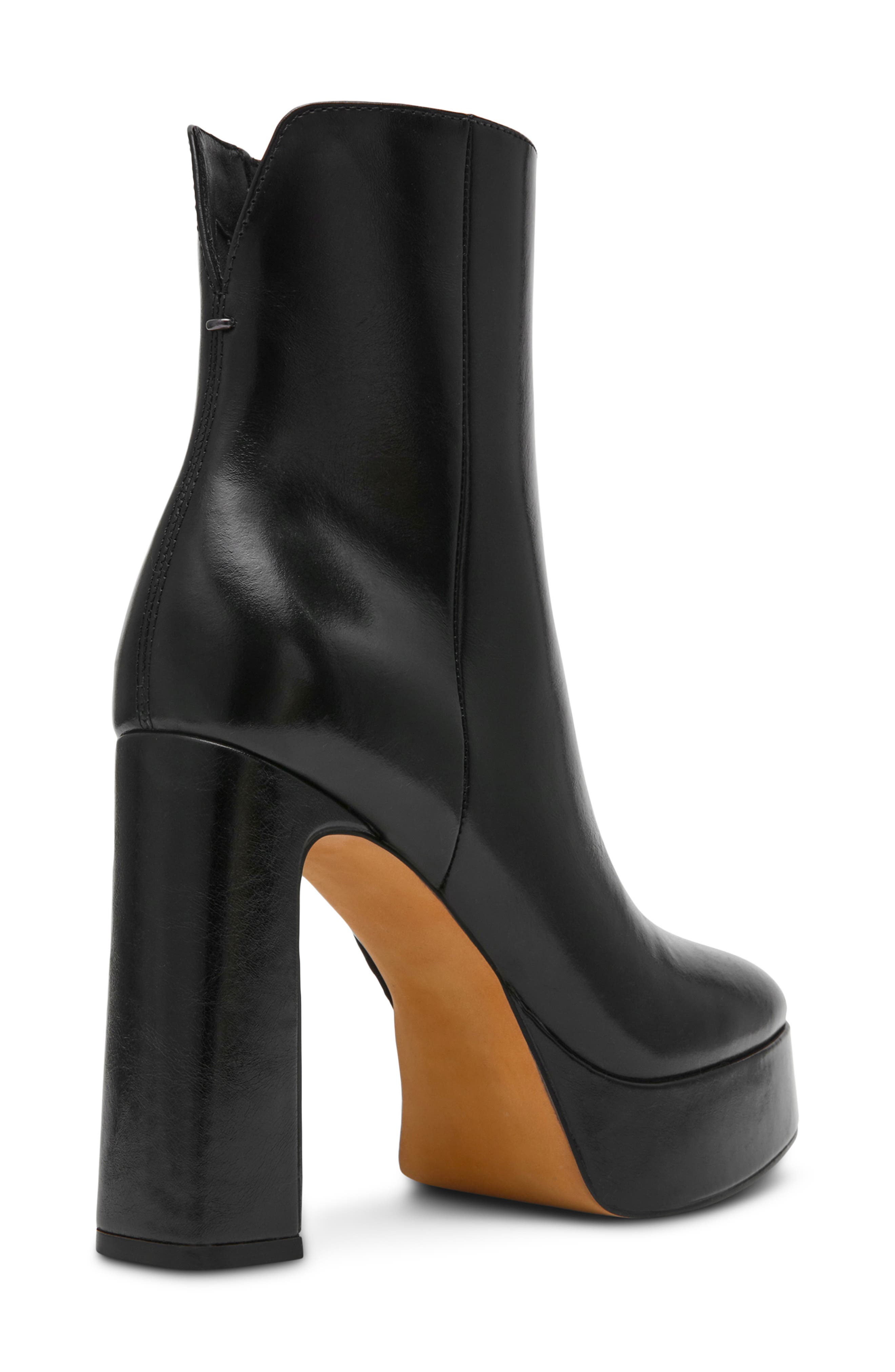 Lochlan Leather Platform Bootie, Alternate, color, BLACK LEATHER
