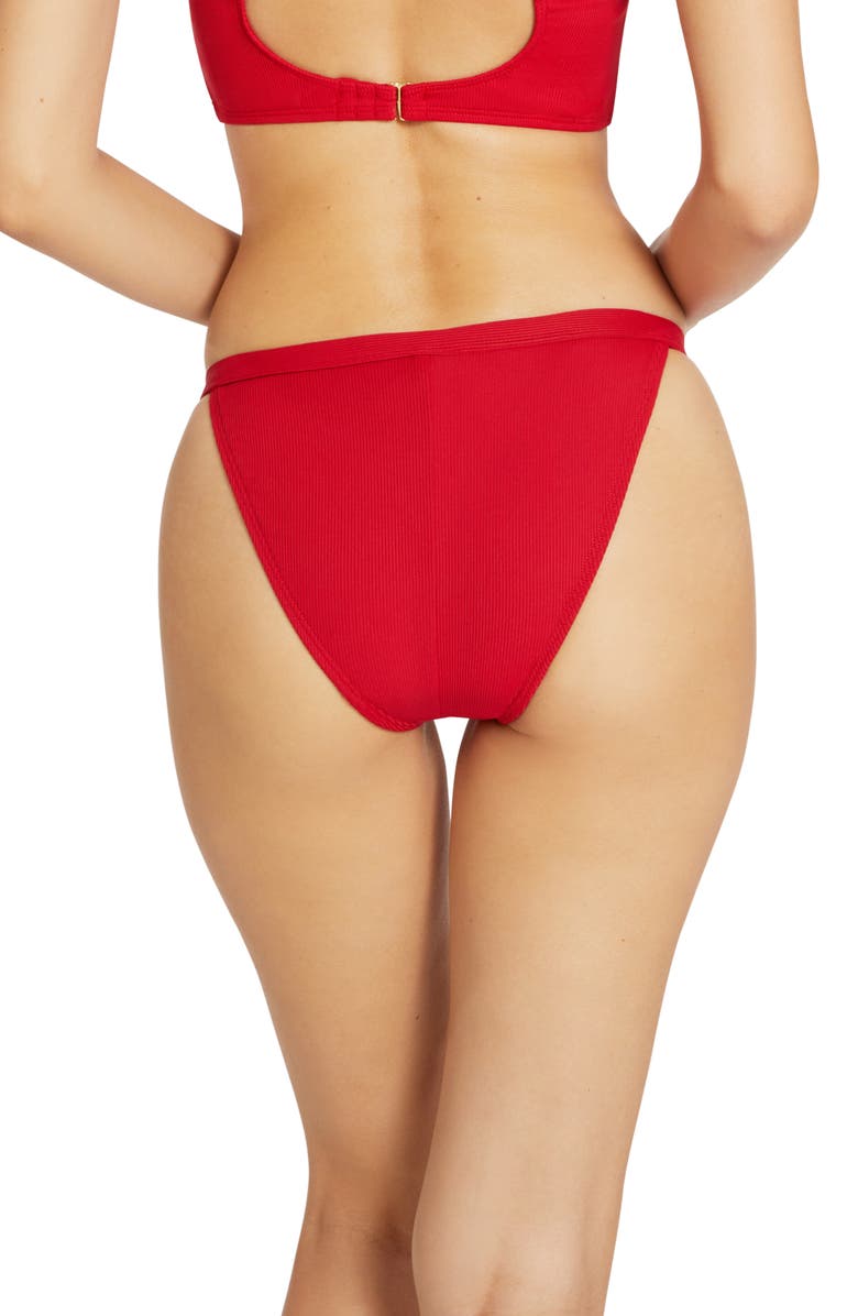 Robin Piccone Amy Bikini Bottoms, Alternate, color, Rhubarb