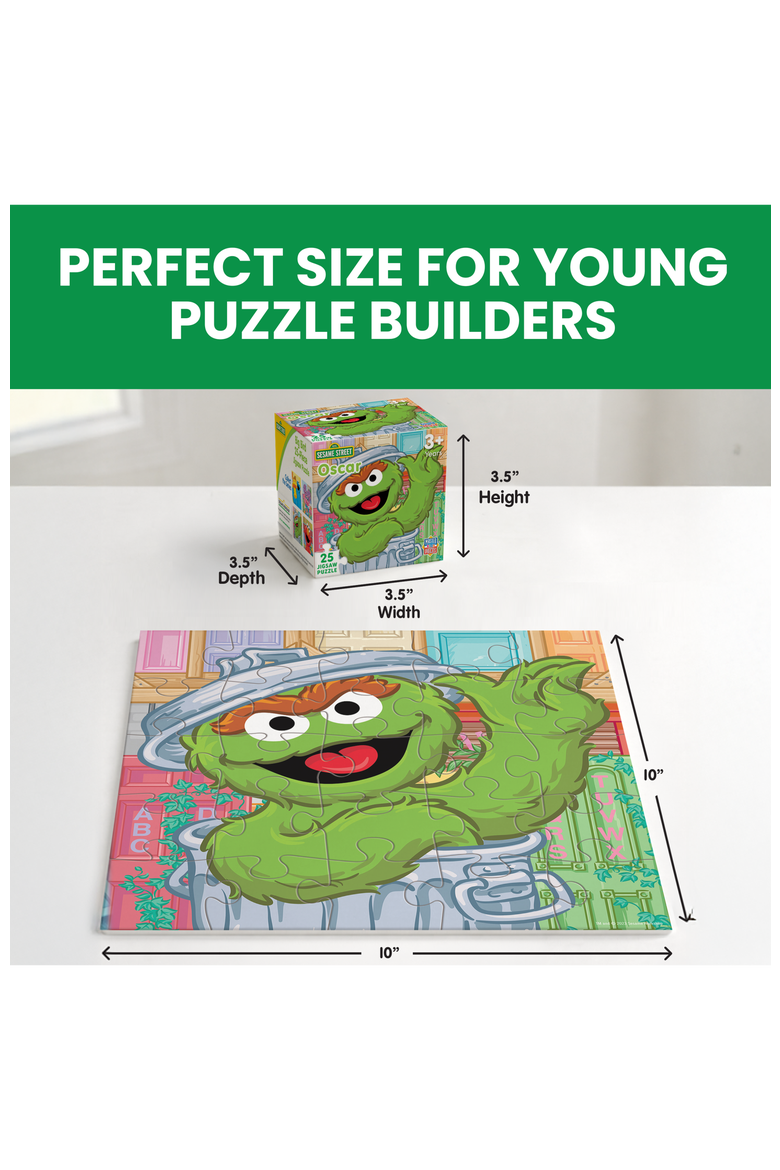Sesame Street Oscar the Grouch 25 Puzzle, Alternate, color, Multicolor