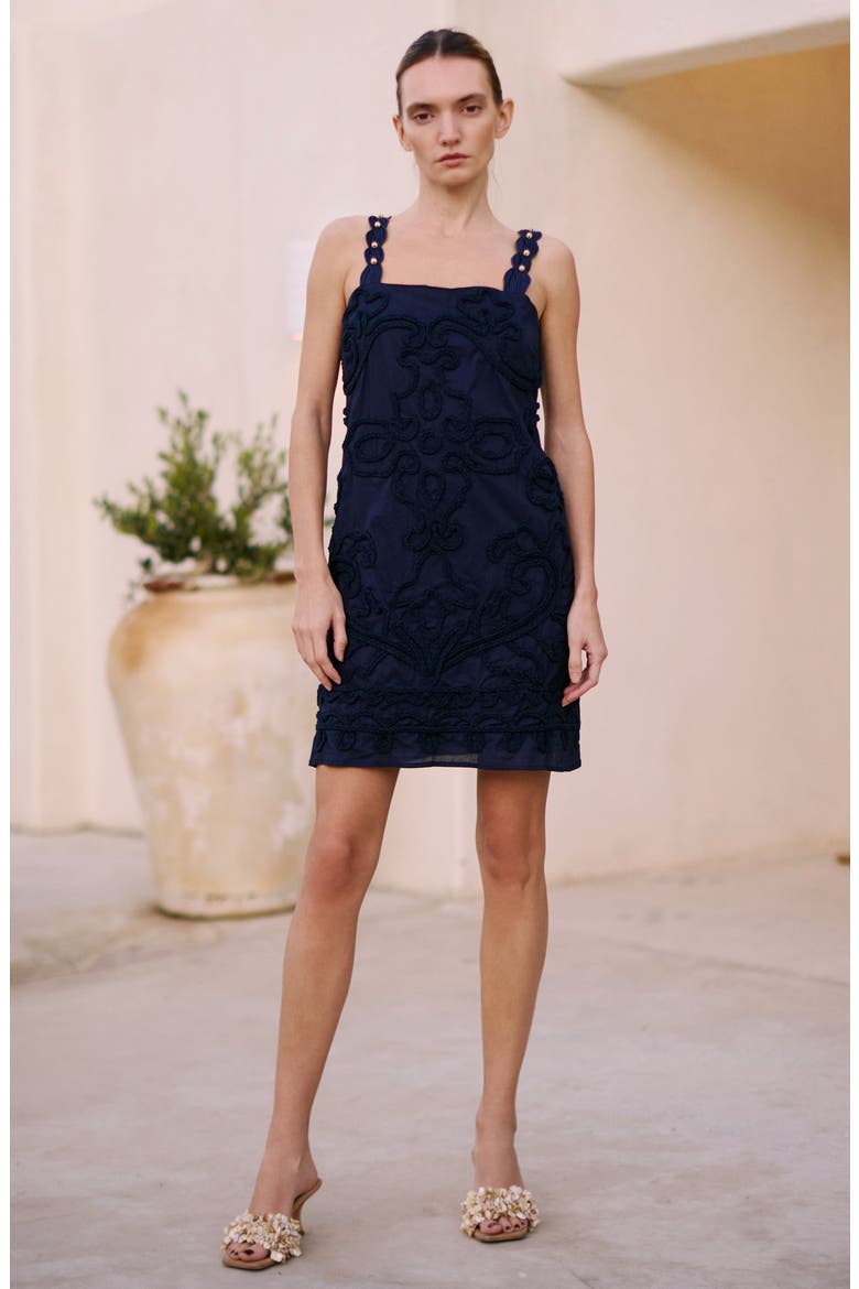 Harper Soutache Minidress, Alternate, color, NAVY