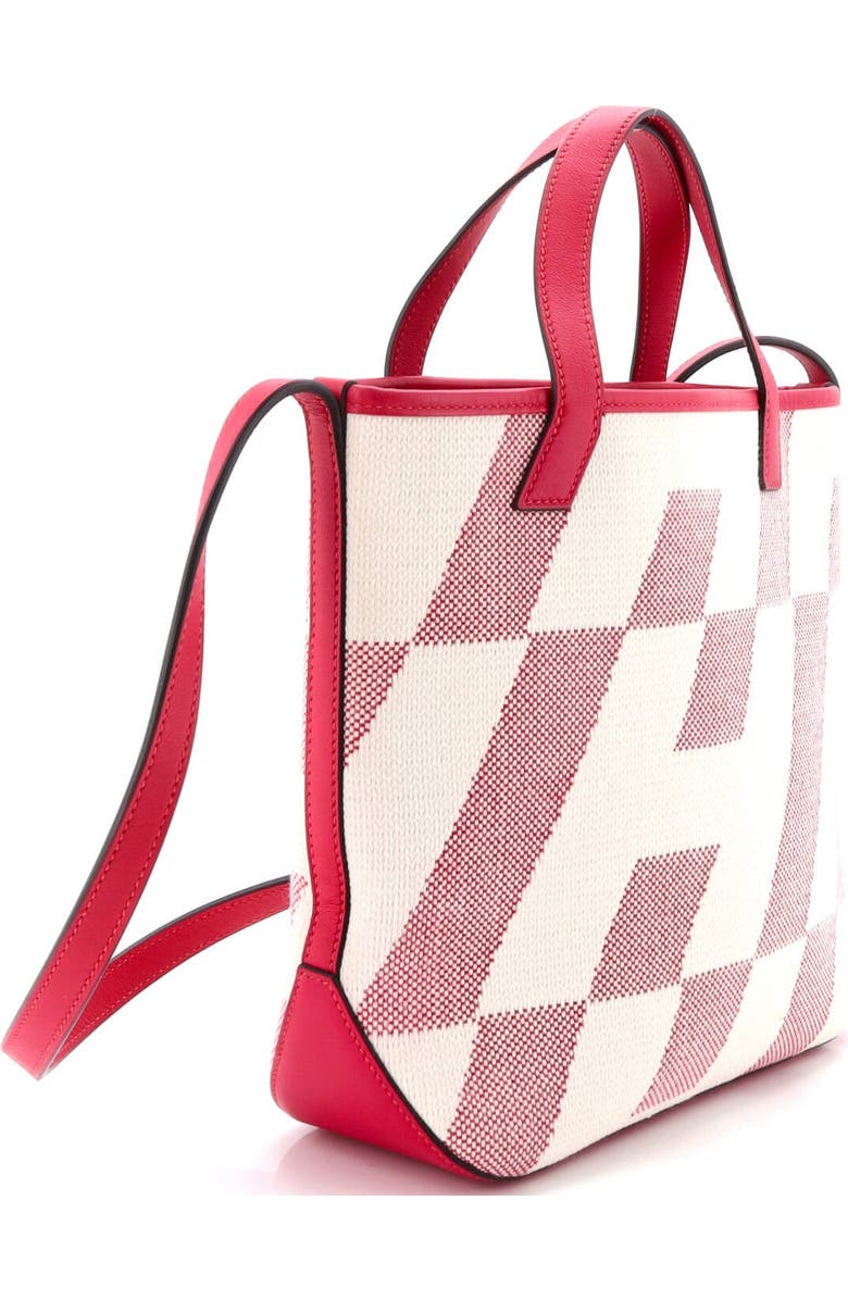 Pre-Owned Hermes Cabas H en Biais Tote Canvas with Leather 27, Alternate, color, Framboise