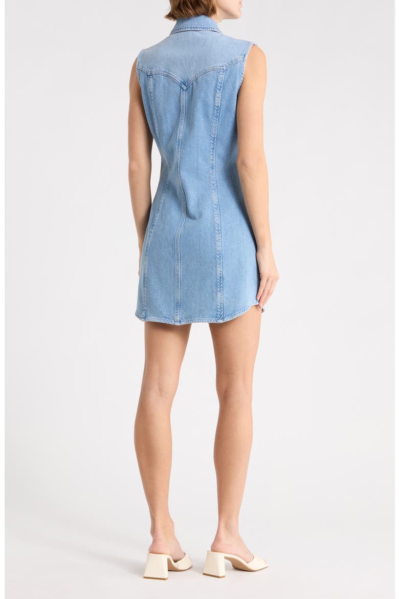 Dolly Sleeveless Denim Minidress, Alternate, color, LIGHT BLUE