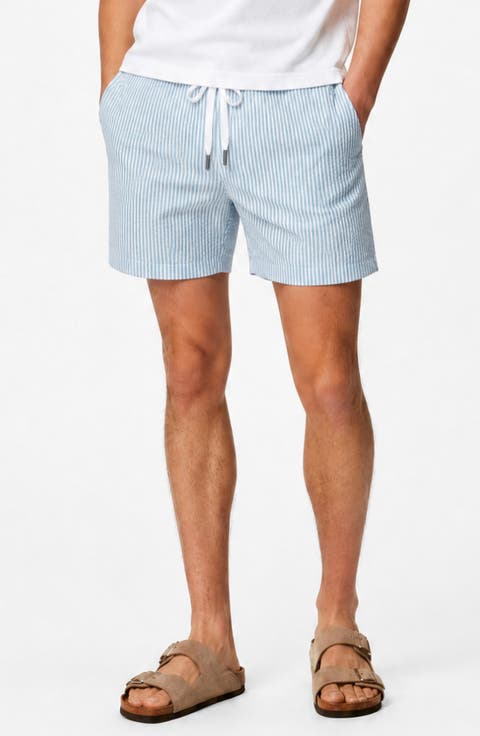 Classic Seersucker Swim Trunks