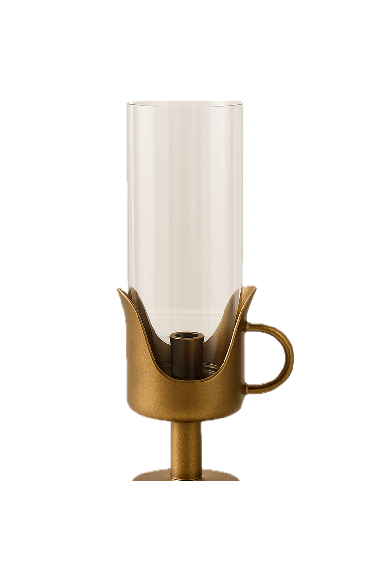 Raiz Studio Halo Hurricane Holder, Main, color, Antique Brass