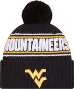 New Era Men's New Era Black West Virginia Mountaineers Bold Cuffed Knit Hat with Pom