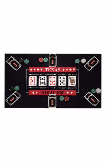 BROOKSTONE 2-in-1 Blackjack & Texas Hold 'Em Table
