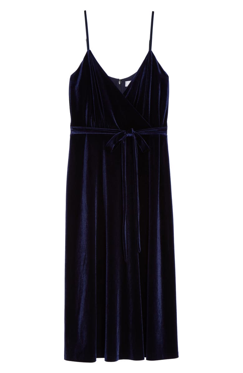 Ali & Jay Sleeveless Velvet Faux Wrap Midi Dress, Alternate, color,