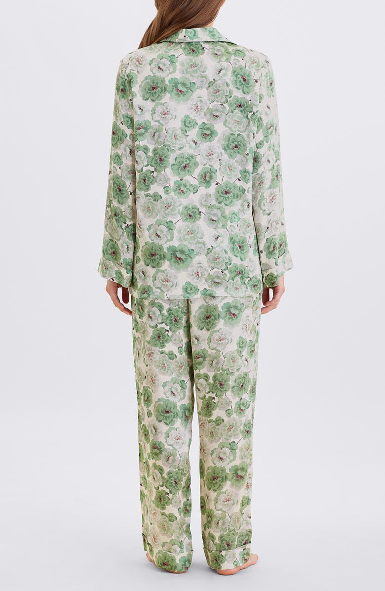 Papinelle Florence Cotton Sateen Pajamas, Alternate, color, Tea Green