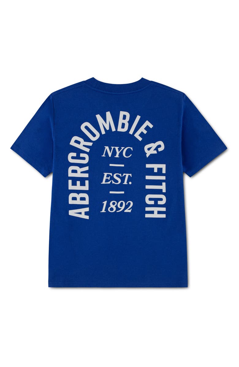 abercrombie kids Kids' NYC Est 1892 Logo Graphic T-Shirt, Alternate, color, Mazarine Blue
