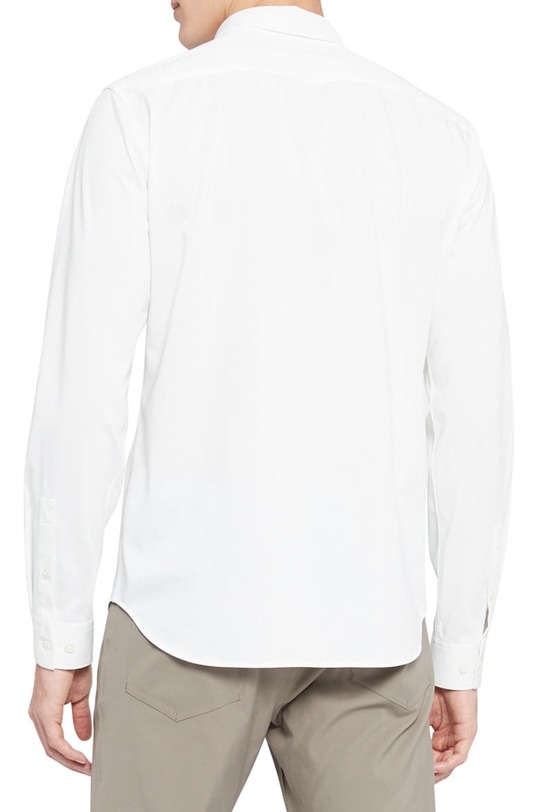 Sylvain ND Structure Knit Button-Up Shirt, Alternate, color, WHITE