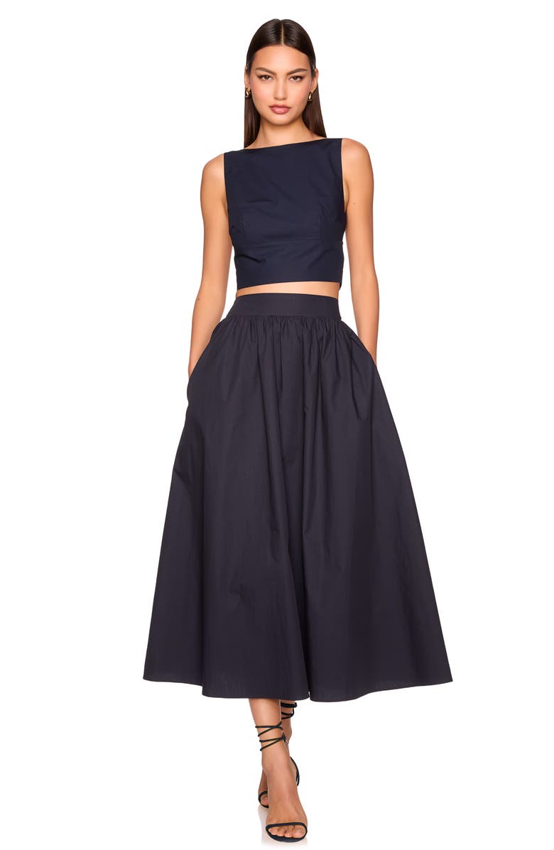 Susana Monaco Tie Back Sleeveless Poplin Top, Alternate, color, 