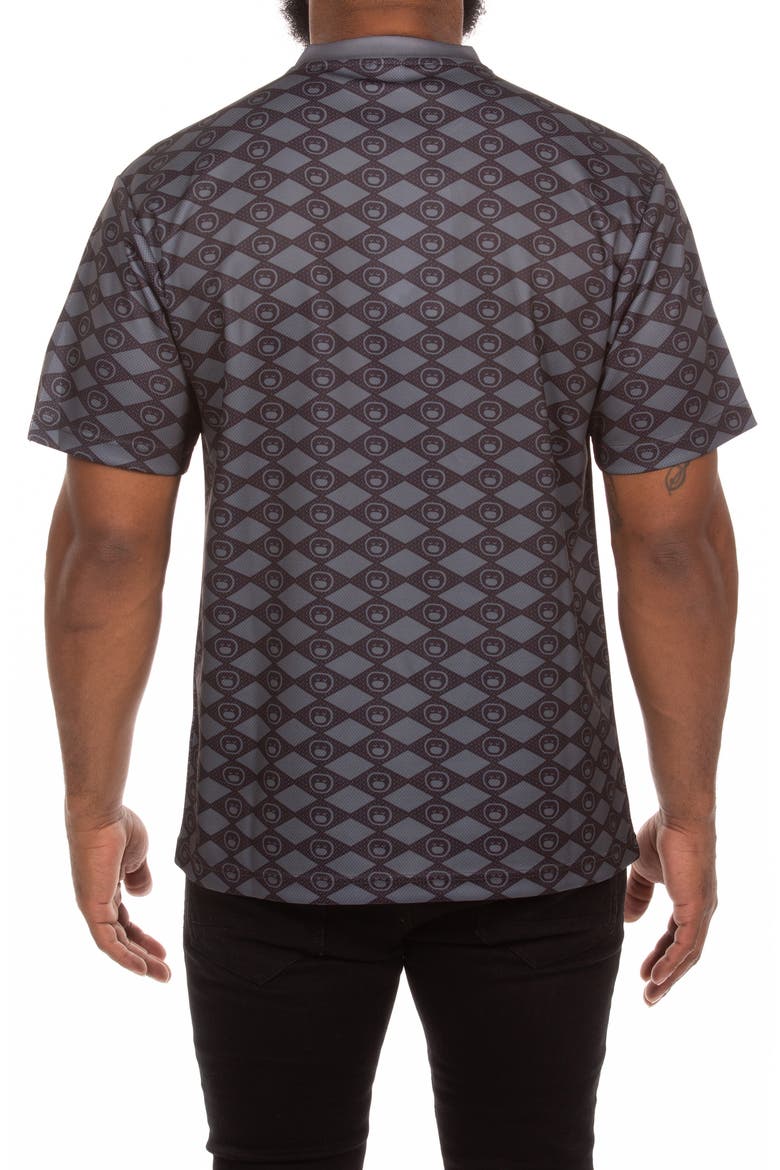 Frappe Short Sleeve Mesh V-Neck Jersey, Alternate, color, BLACK