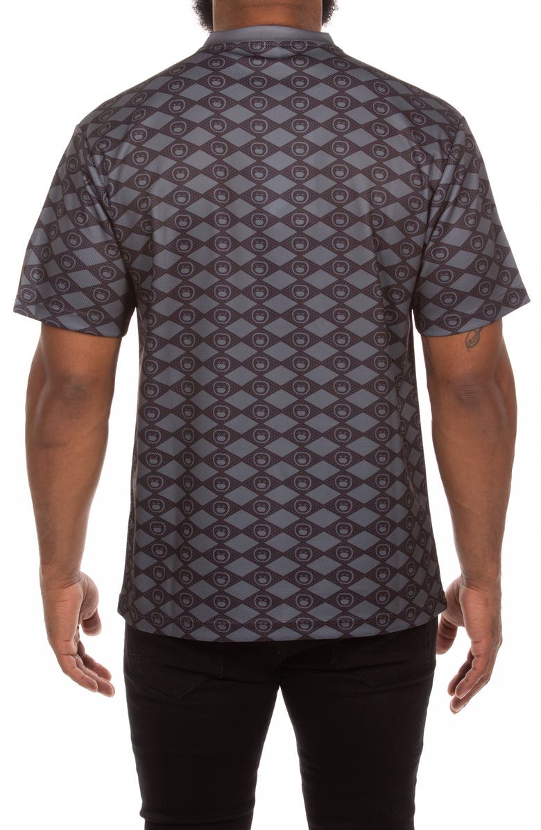 ICECREAM Frappe Short Sleeve Mesh V-Neck Jersey, Alternate, color, Black