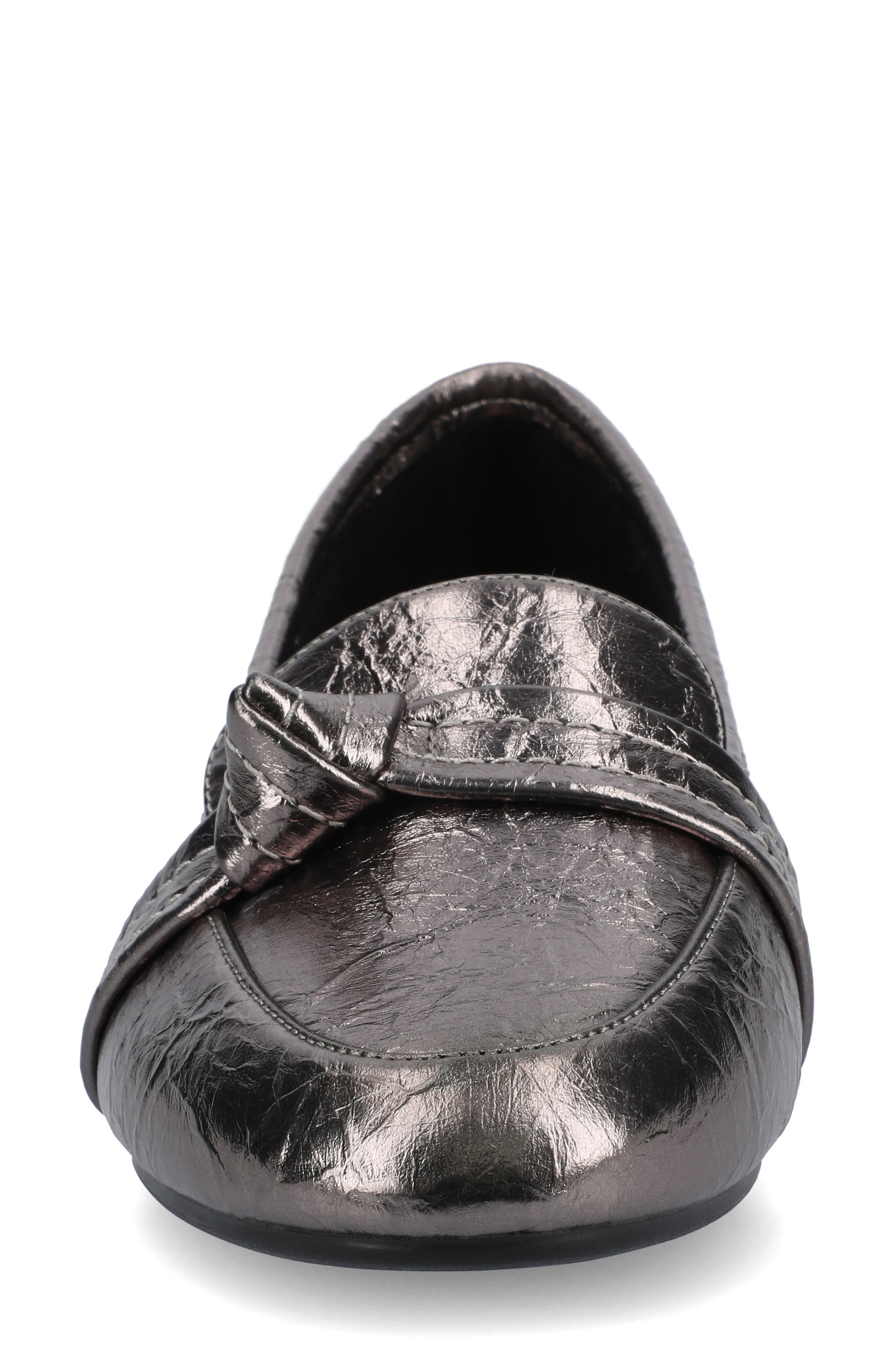 Marci Knotted Strap Loafer - Wide Width Available, Alternate, color, CRINKLE/PEWTER