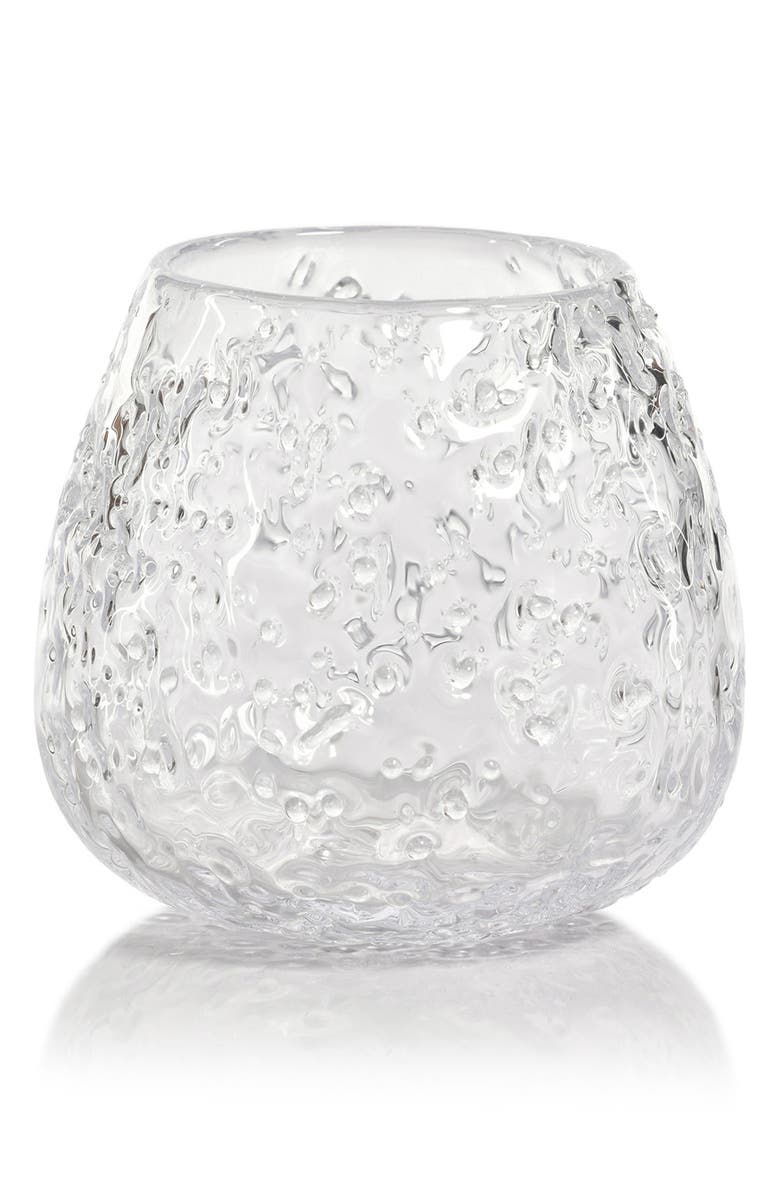 Zodax Elodie Textured Glass Vase, Main, color, Clear