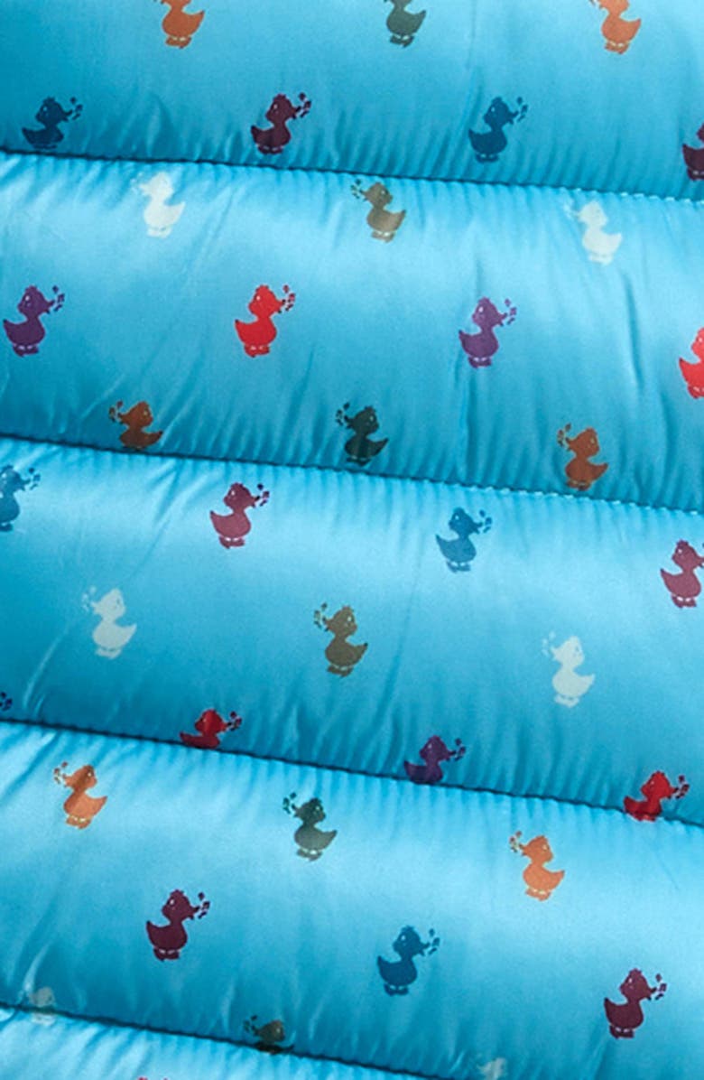 Save The Duck Cas Quilted Bunting, Alternate, color, Light Blue Background Ducks