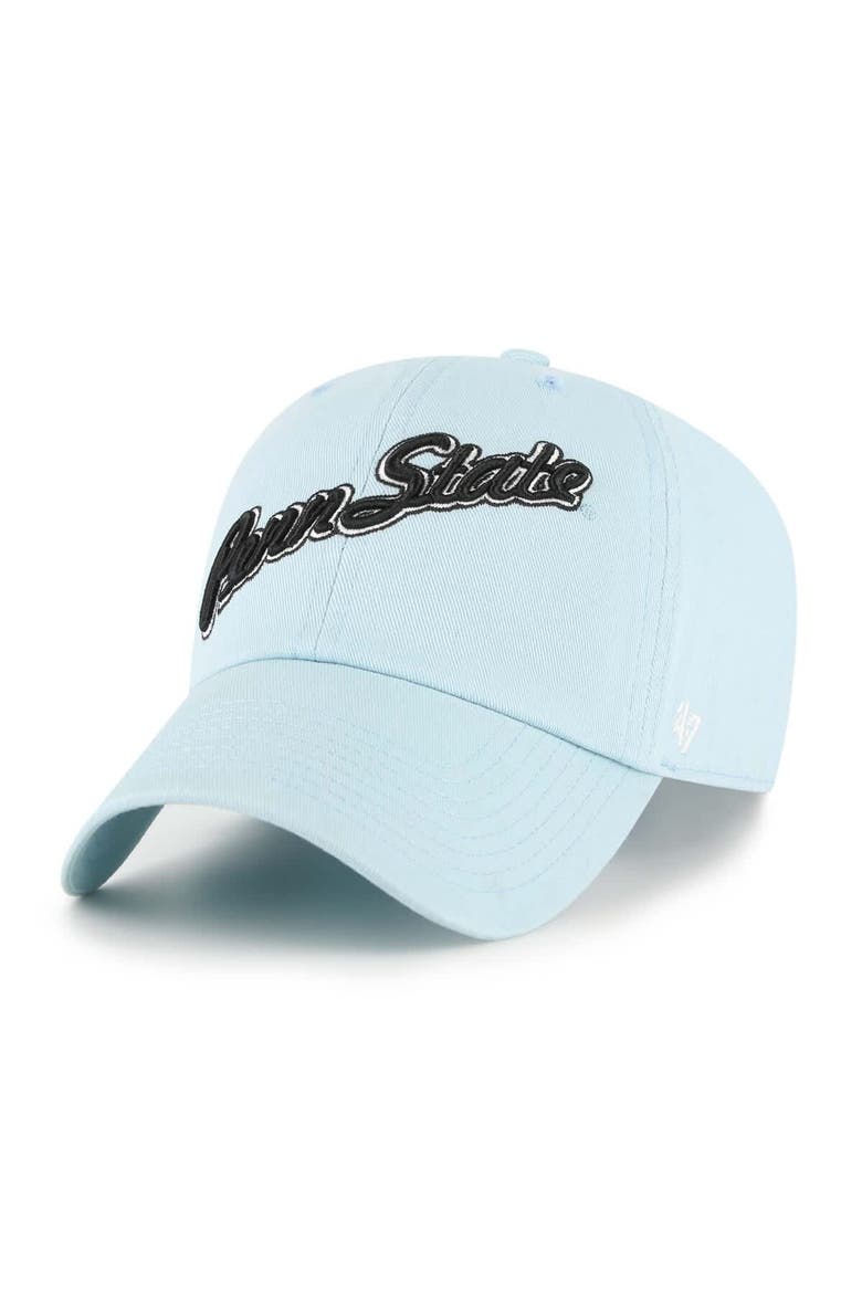 Men's '47 Powder Blue Penn State Nittany Lions Vault Clean Up Adjustable Hat, Main, color, Powder Blue