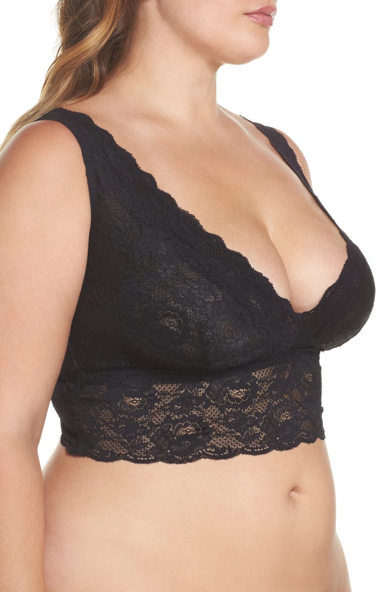 Cosabella Never Say Never Plungie Lace Longline Bralette, Alternate, color,