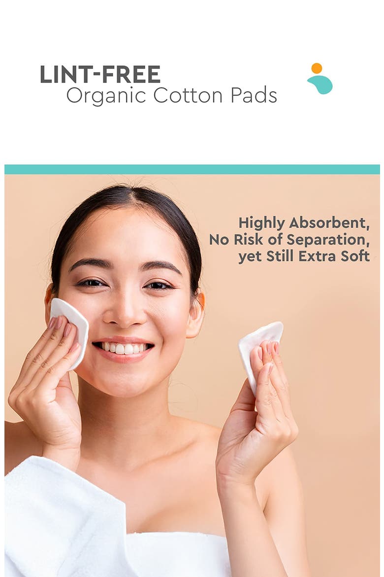 240-Pack Extra Large Organic Cotton Pads, Alternate, color, WHITE