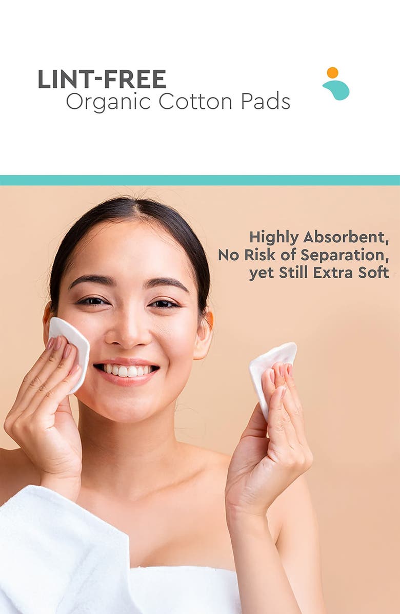 NOLEO 240-Pack Extra Large Organic Cotton Pads, Alternate, color, White