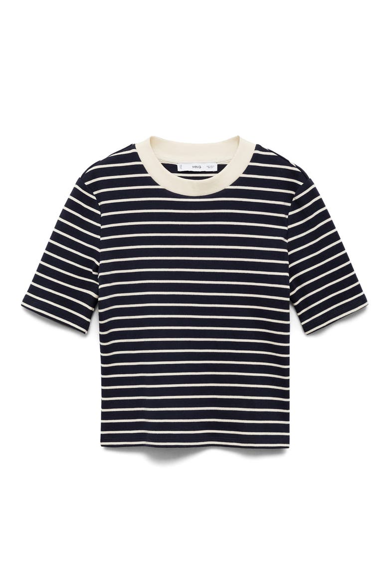 Stripe Cotton T-Shirt, Alternate, color, DARK NAVY