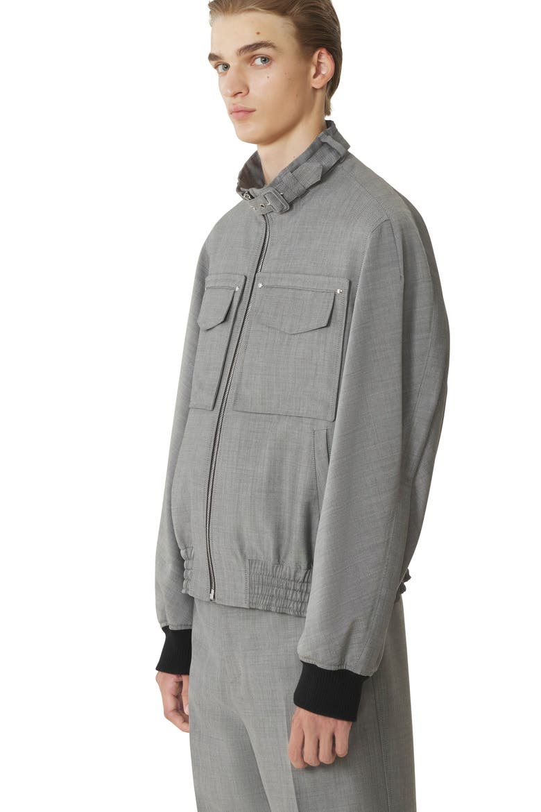 Black Mohair Wool Jacket, Alternate, color, Gray