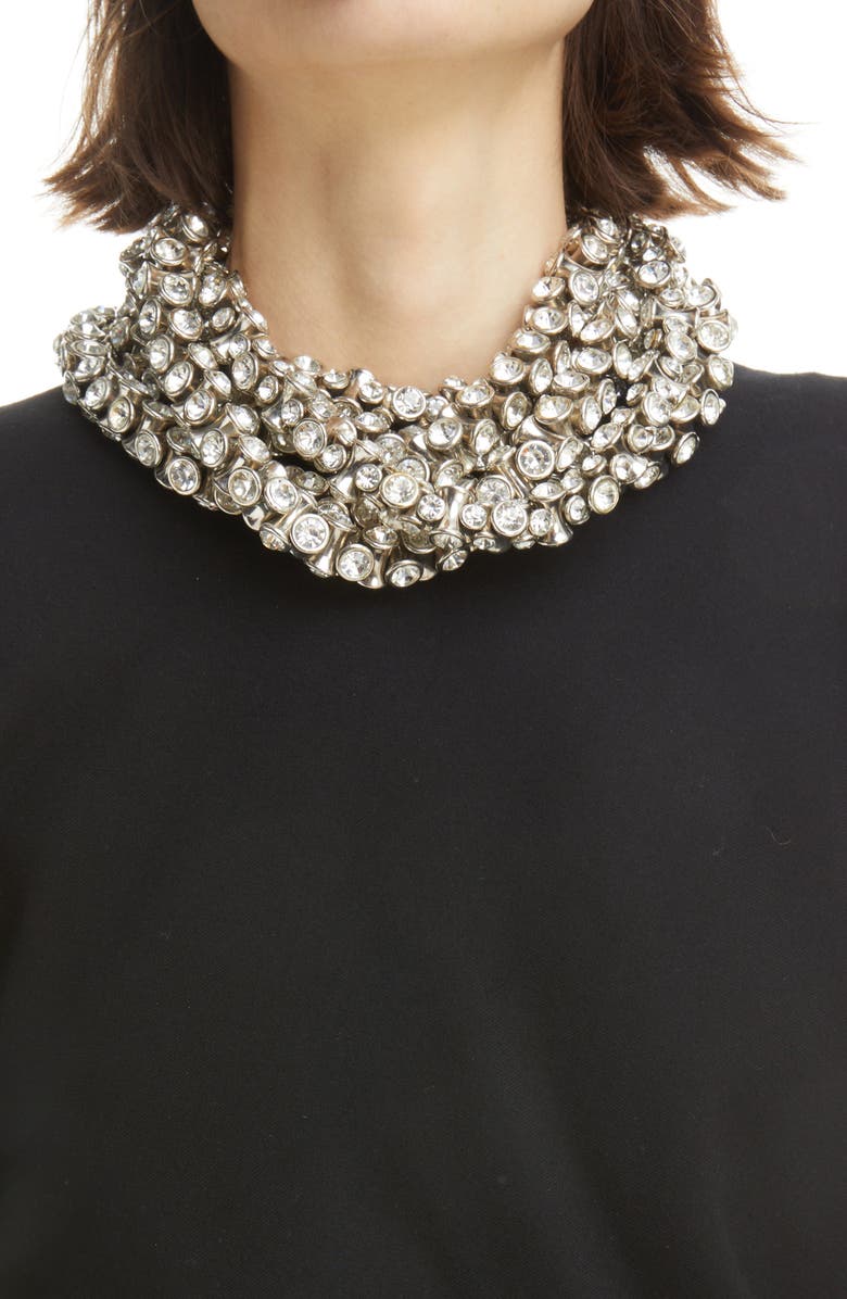 Dries Van Noten Crystal Beaded Statement Collar Necklace, Alternate, color, 