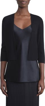 Lafayette 148 New York Open Front Crop Cardigan