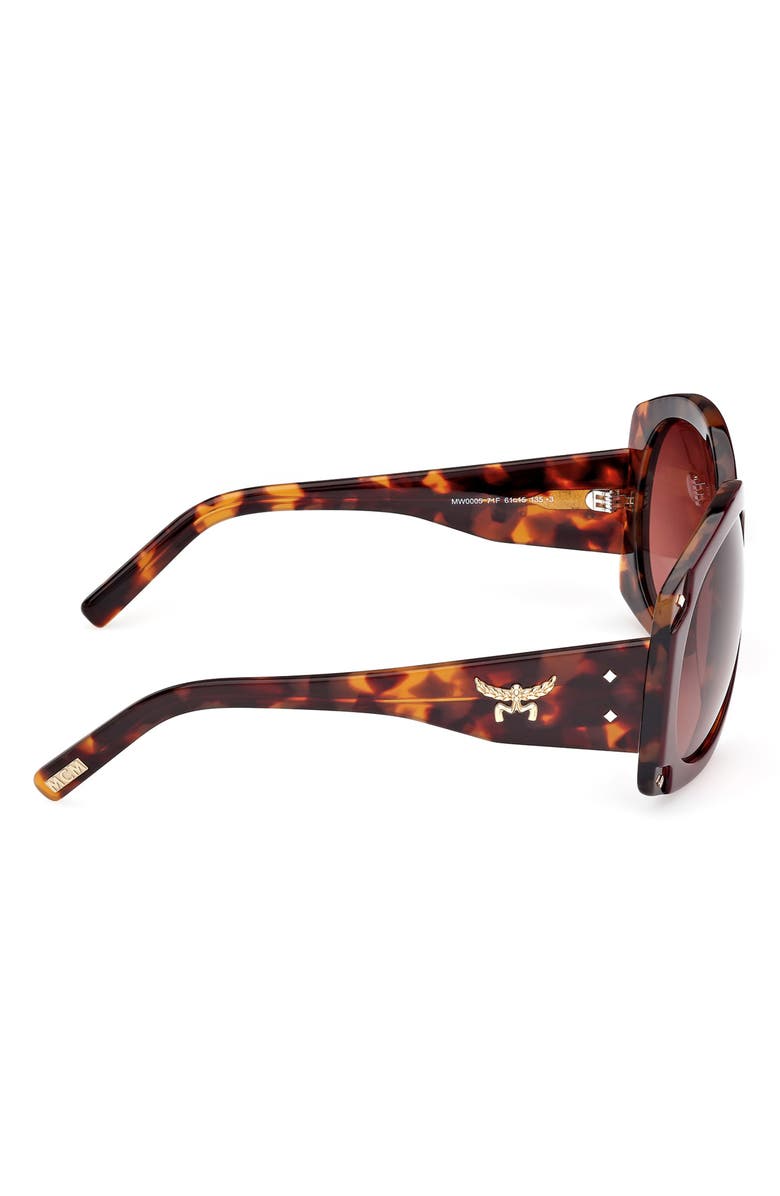 MCM 61mm Gradient Round Sunglasses, Alternate, color, Bordeaux / Gradient Brown