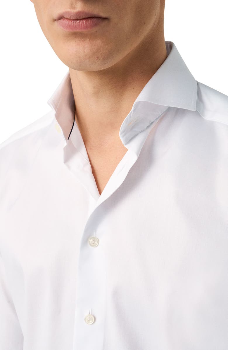 Eton Slim Fit Twill Dress Shirt, Alternate, color, White