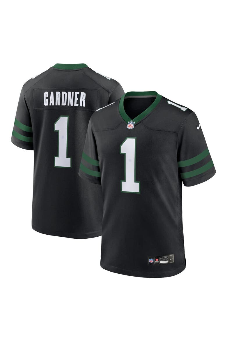 Men's Nike Ahmad Sauce Gardner Legacy Black New York Jets Alternate Game Jersey, Main, color, Black