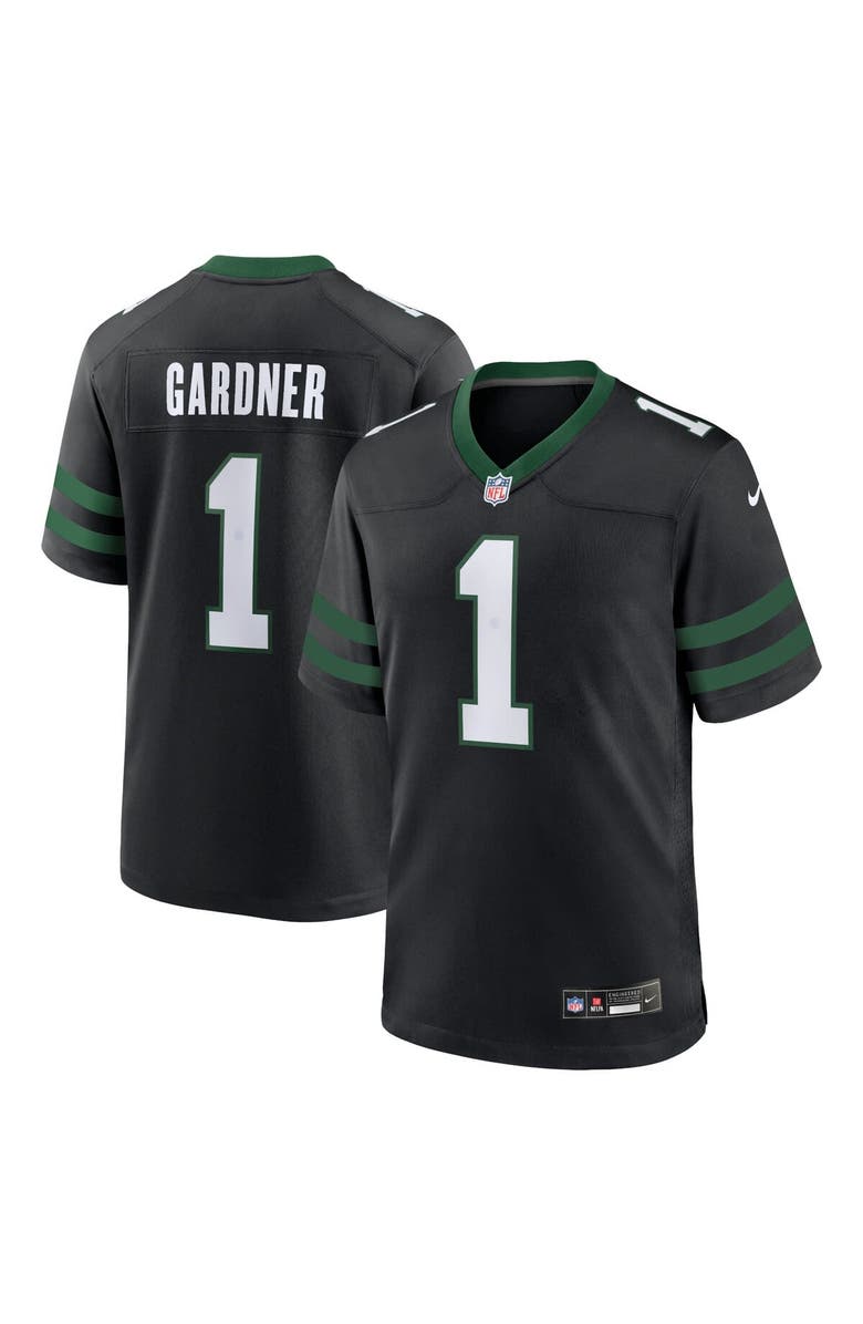 Nike Men's Nike Ahmad Sauce Gardner Legacy Black New York Jets Alternate Game Jersey, Main, color, Black