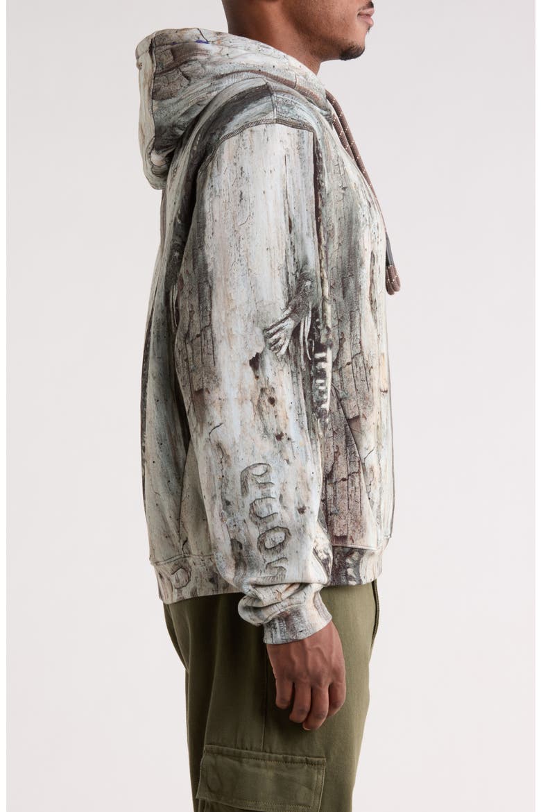Treebark Camo Stack Logo Hoodie, Alternate, color, TREE BARK
