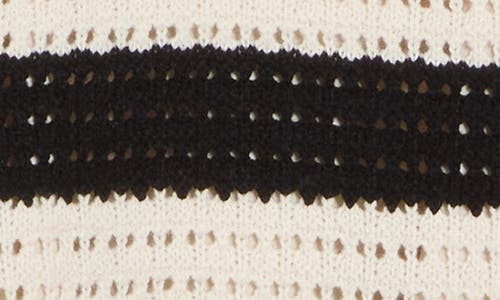 Rachel Rachel Roy Crochet Stitch Stripe Sweater In Fusilli With Black