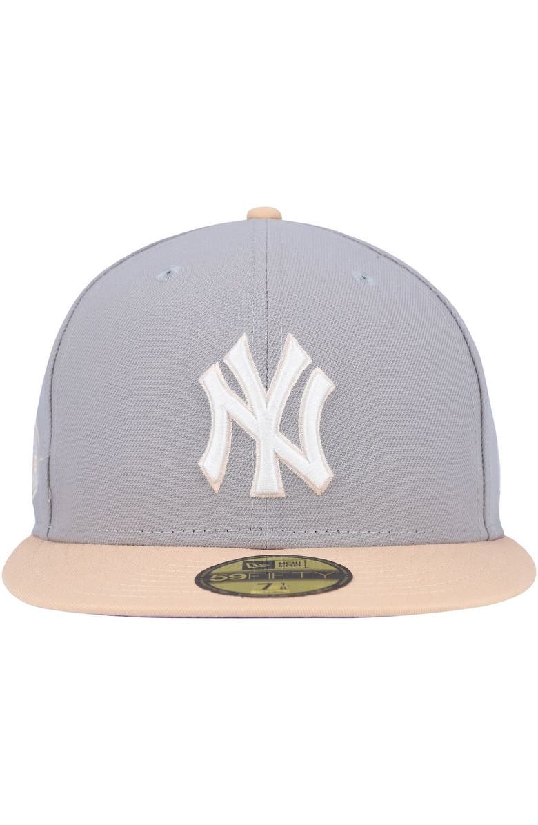 New Era Men's New Era Gray/Peach New York Yankees 2008 MLB All-Star Game Purple Undervisor 59FIFTY Fitted Hat, Alternate, color, 