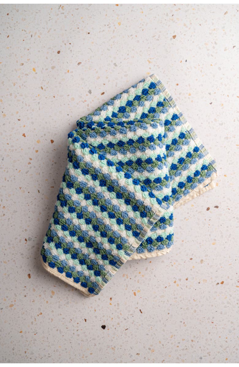 Olive and Loom Marseille Cotton Hand Towel, Alternate, color, Blue