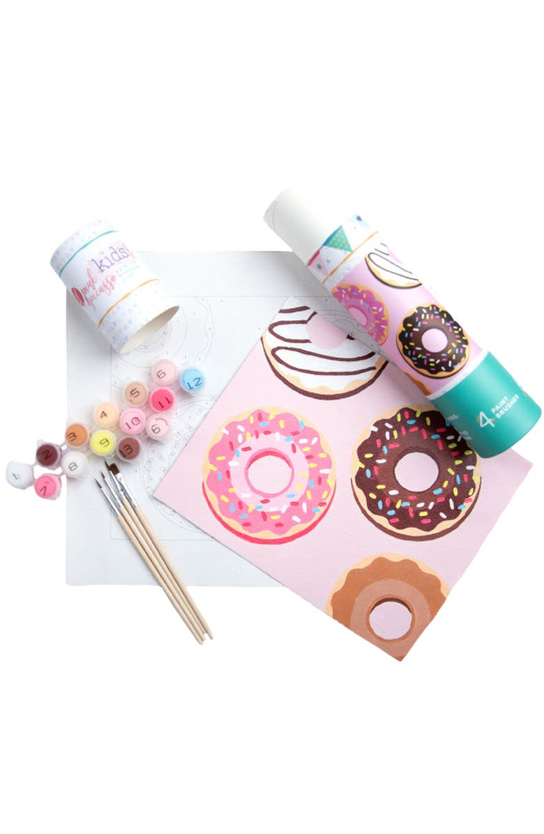 Pink Picasso Kits Delicious Doughnuts Paint-by-Numbers Kit, Main, color, Pink