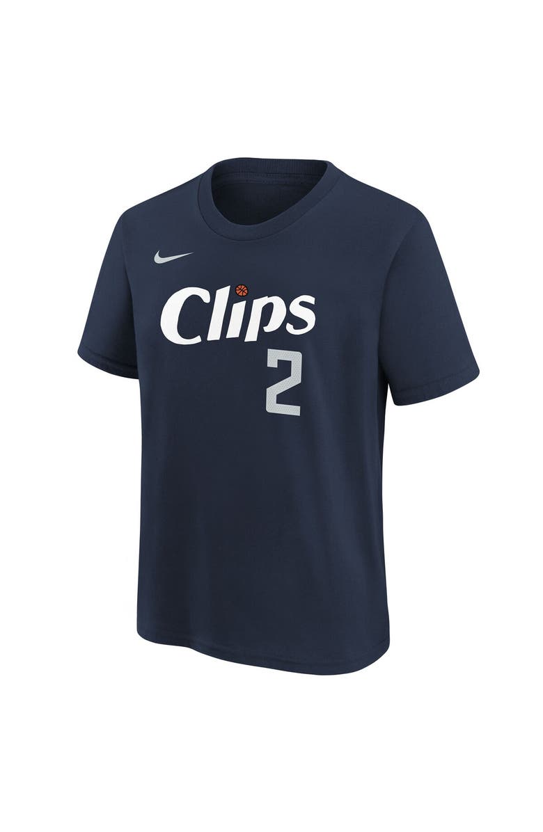 Nike Youth Nike Kawhi Leonard Navy LA Clippers 2023/24 City Edition Name & Number T-Shirt, Alternate, color, 