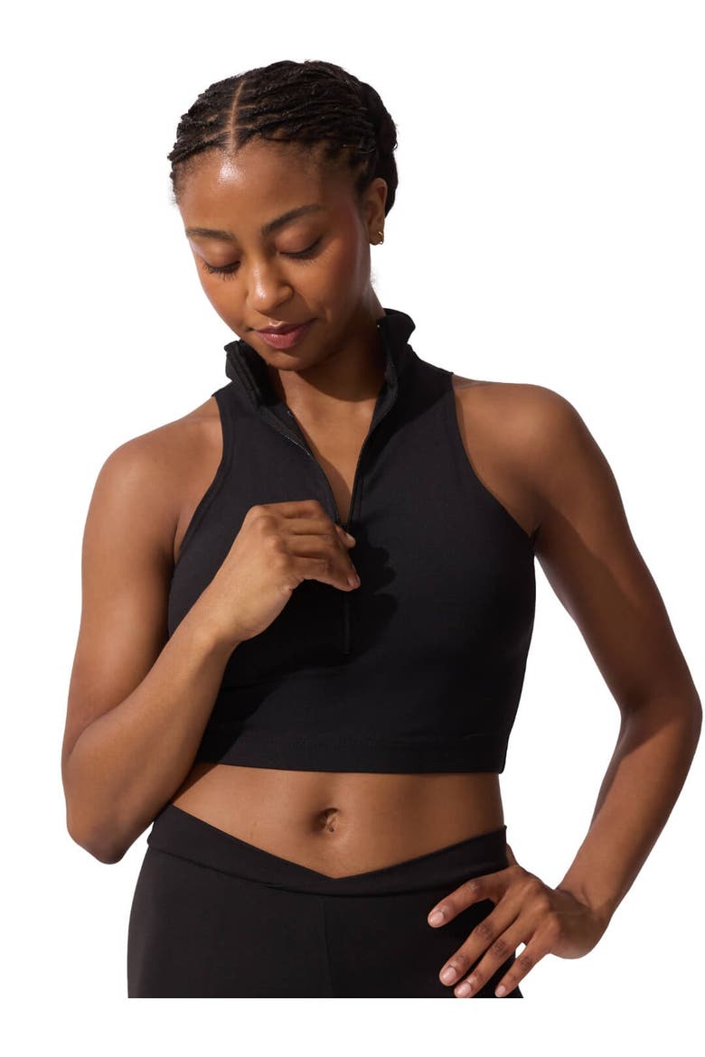 Team Basics Mock Neck Top, Alternate, color, black