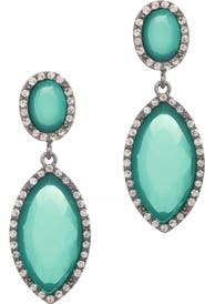 Adornia Crystal Halo Drop Earrings