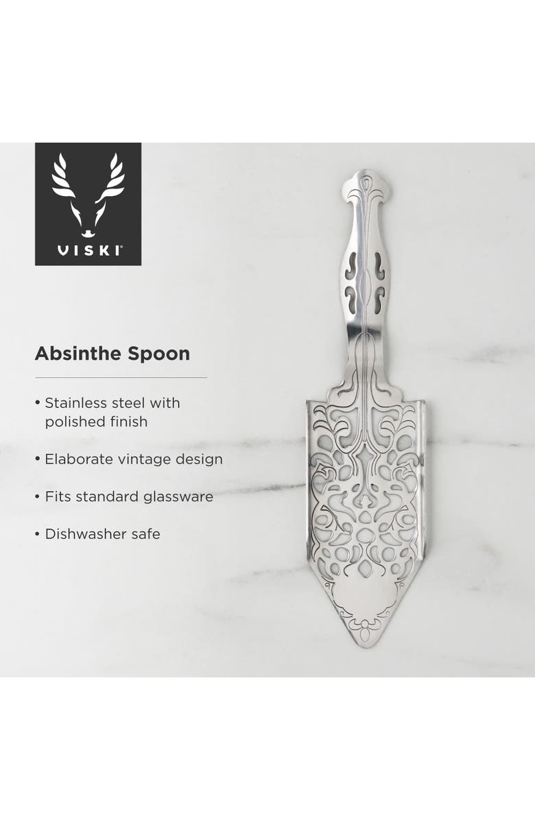 Viski Absinthe Spoon in Stainless Steel, Alternate, color, Silver