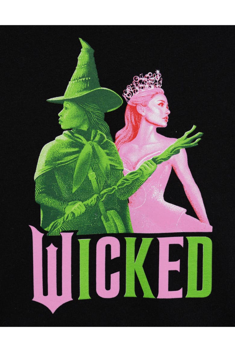Pullover Hoodie, Alternate, color, Black Glinda Elphaba