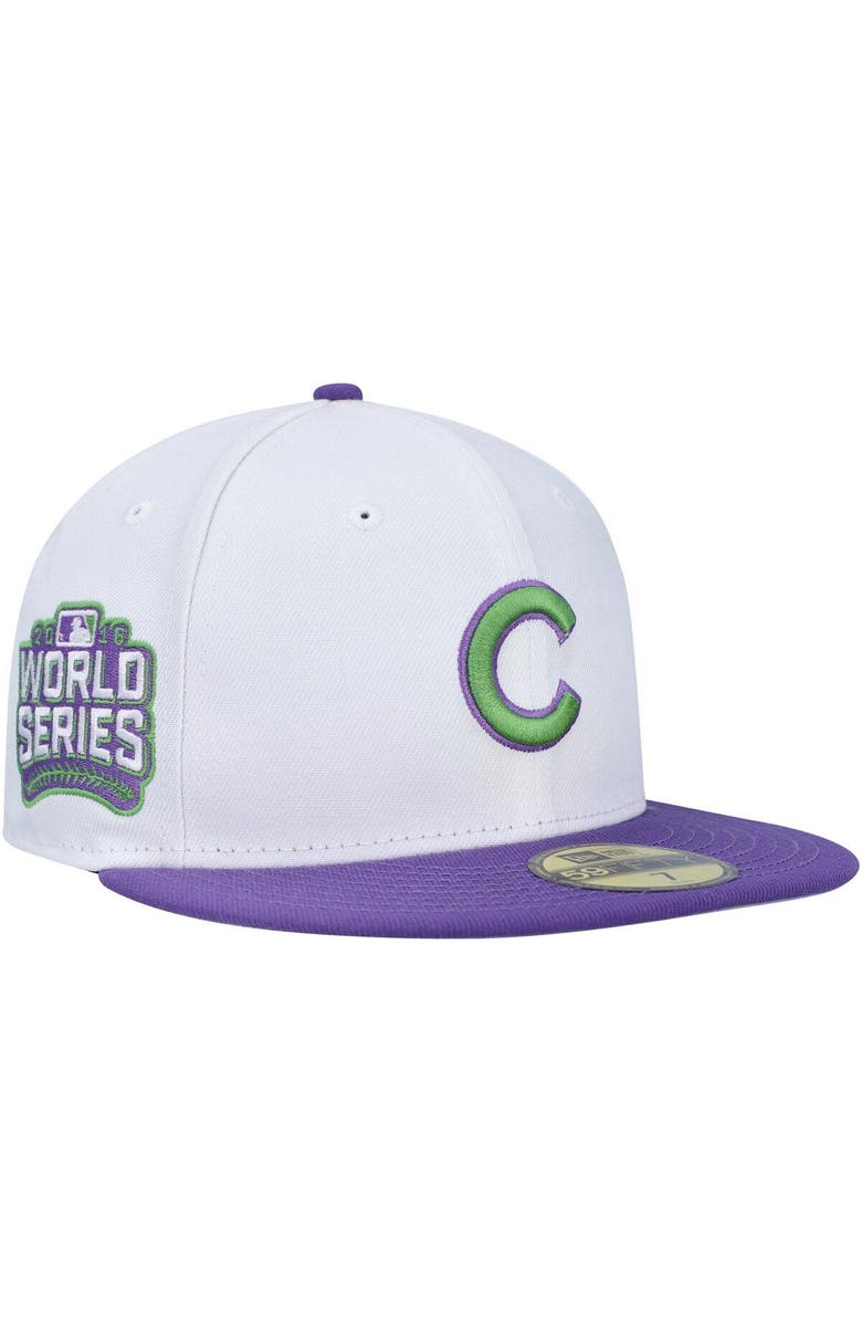 New Era Men's New Era White Chicago Cubs Side Patch 59FIFTY Fitted Hat, Main, color, White