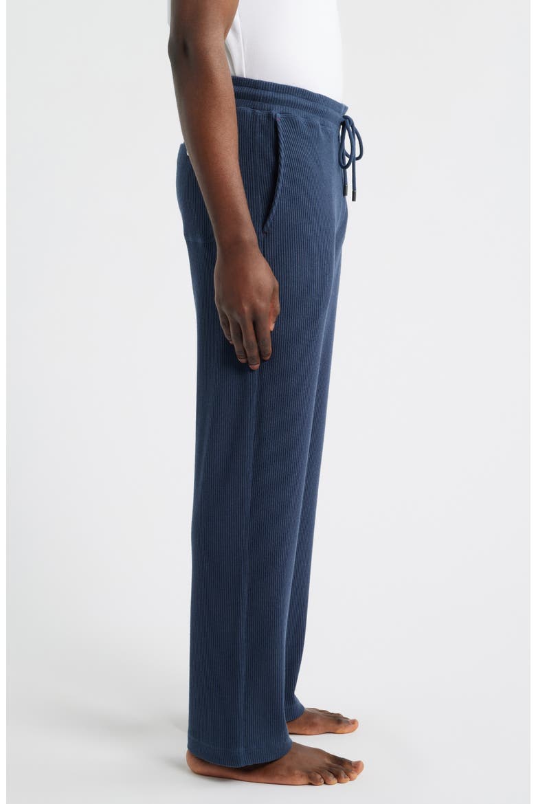 Ribbed Drawstring Pajama Pants, Alternate, color, COLLEGE NAVY