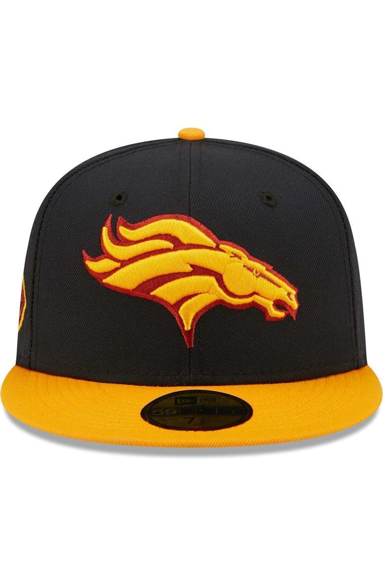 New Era Men's New Era Navy/Gold Denver Broncos 50th Anniversary 59FIFTY Fitted Hat, Alternate, color, 